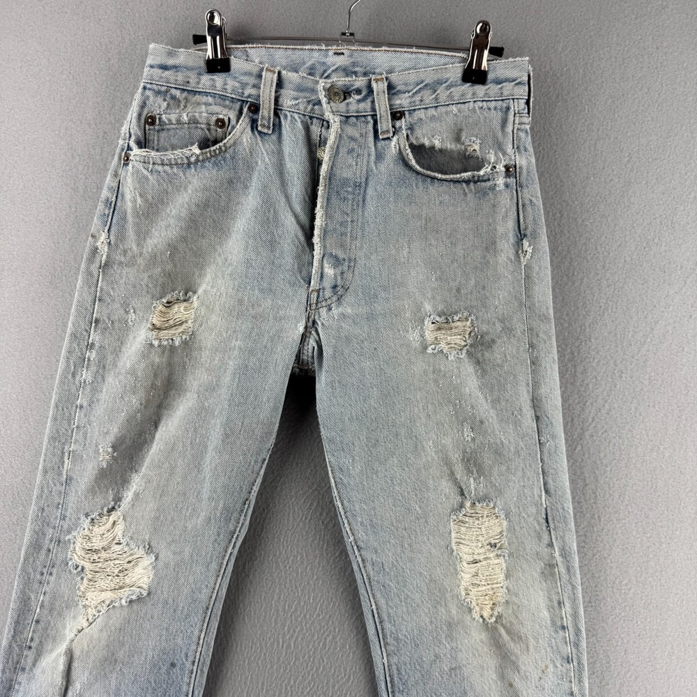 Vintage Levis Jeans Mens Fits 28x32 Blue 501 Straight Leg 80s Made in USA - Picture 3 of 16